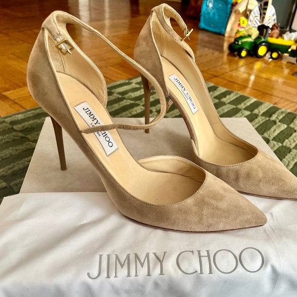 Jimmy Choo Lucy D’Orsay Suede Pumps 10 (40.5). 100mm